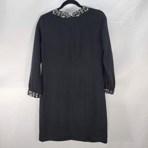 J Crew Jewel Embellished Long Sleeve Shift Dress Size 00 AF426 - Picture 7 of 12
